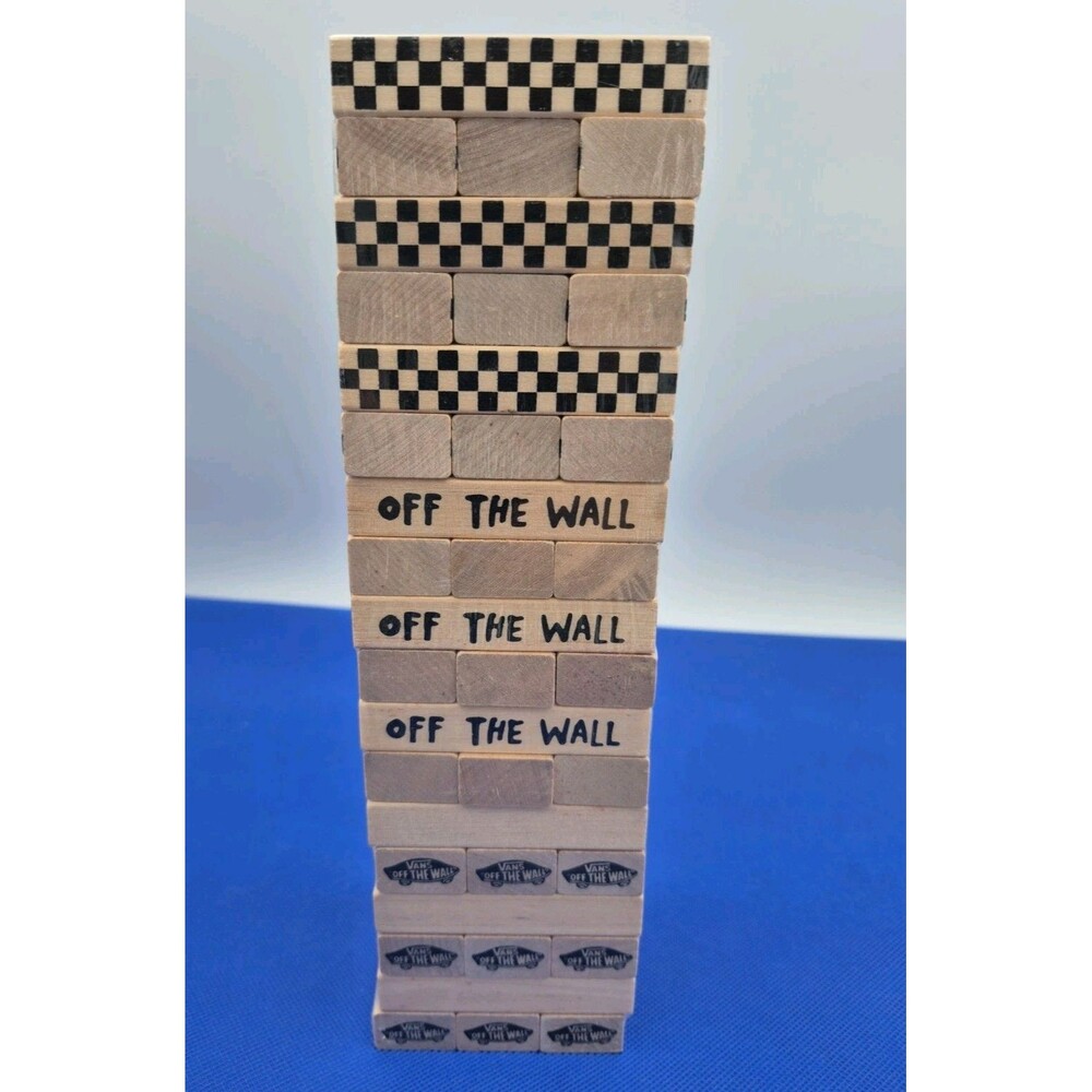 Vans  Off The Wall  54 Pieces Wooden Block Stacking Game Sealed New No Box
